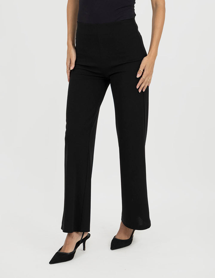 Pantalón de vestir negro con talle a la cintura