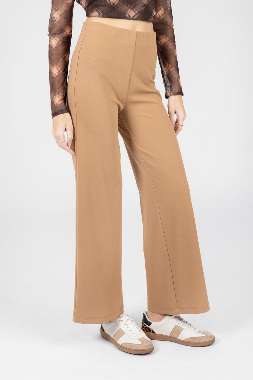 Pantalón de vestir de talle alto (disponible en café y beige)