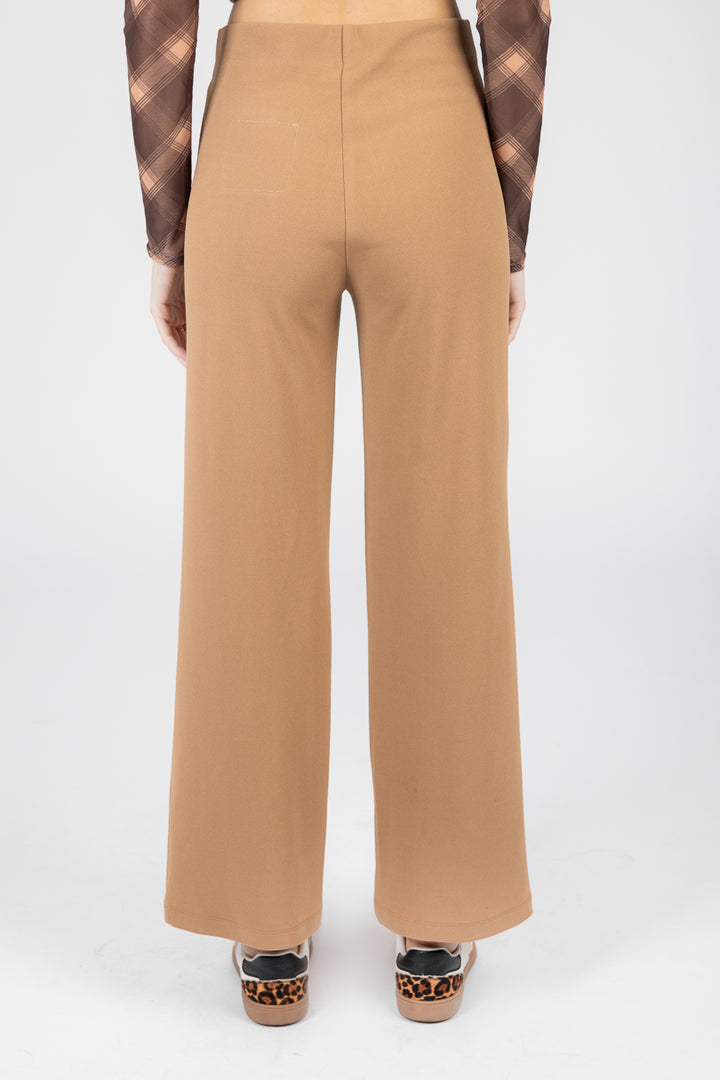 Pantalón de vestir de talle alto (disponible en café y beige)