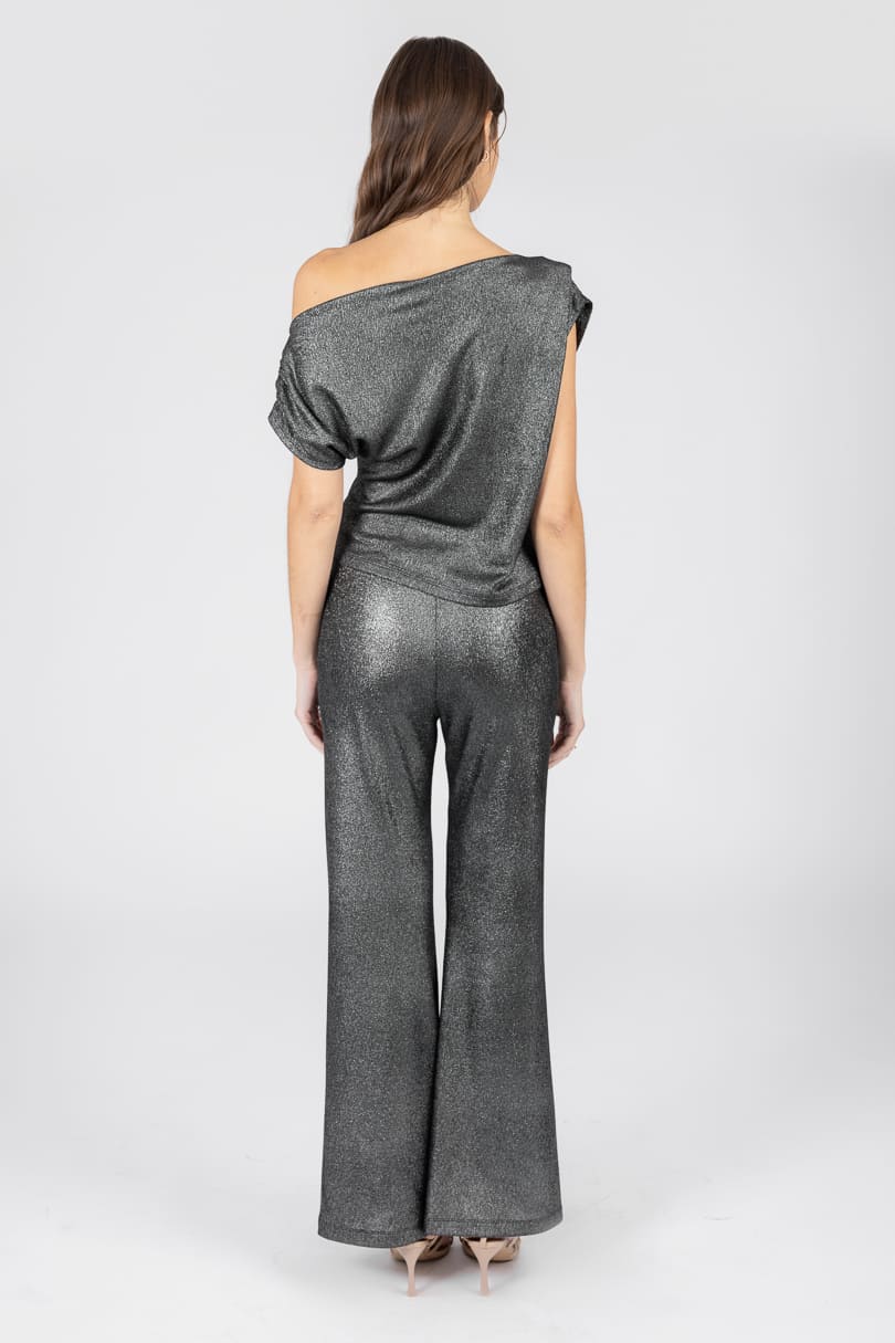 Pantalón plateado con brillos (Conjunto) – GRUPO SALSA SA de CV