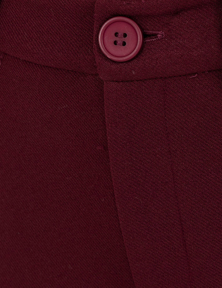 Pantalón de vestir vino a la cintura