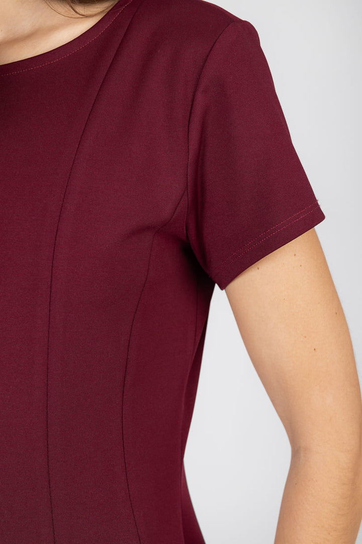 Vestido corto vino línea A