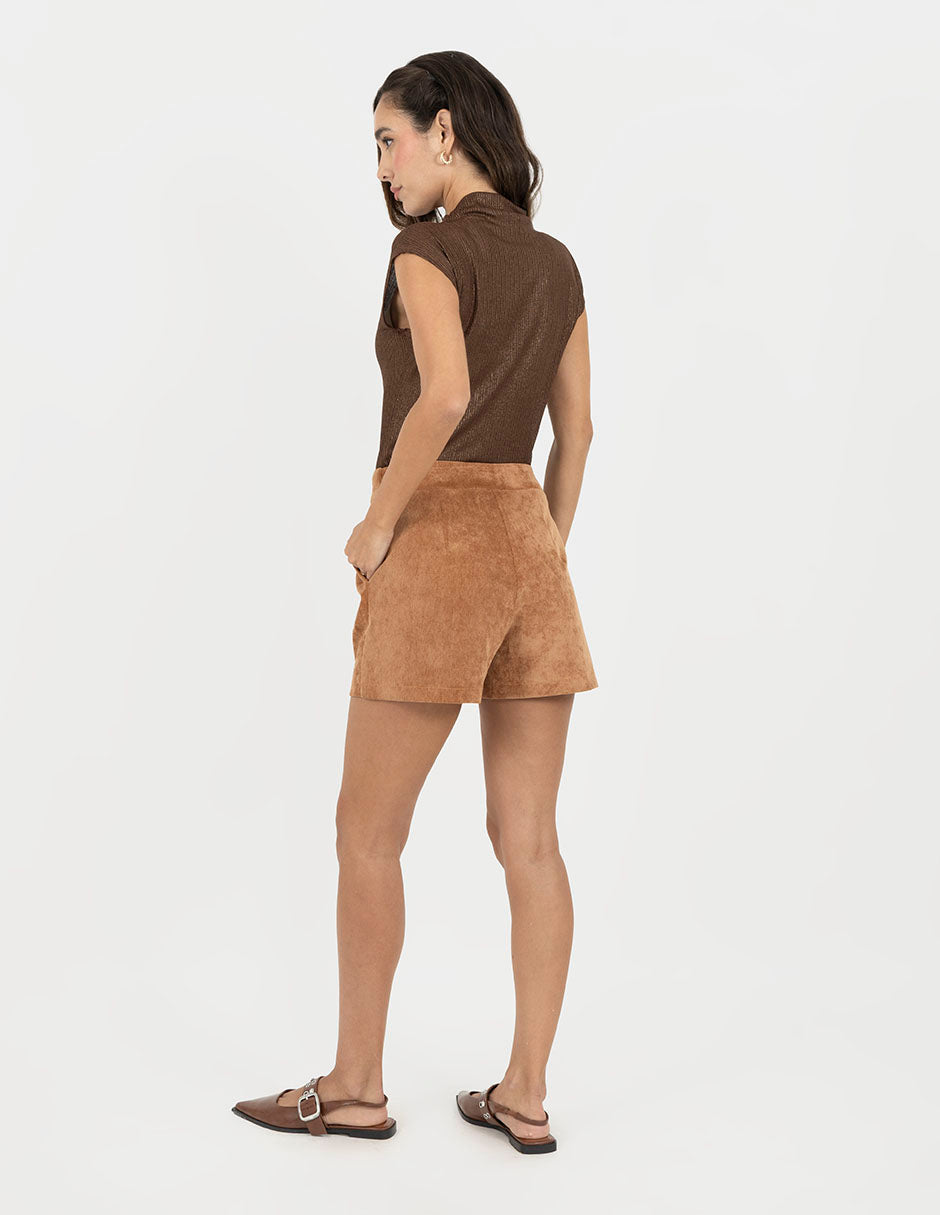 Blusa chocolate con lurex