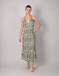Vestido verde estampado