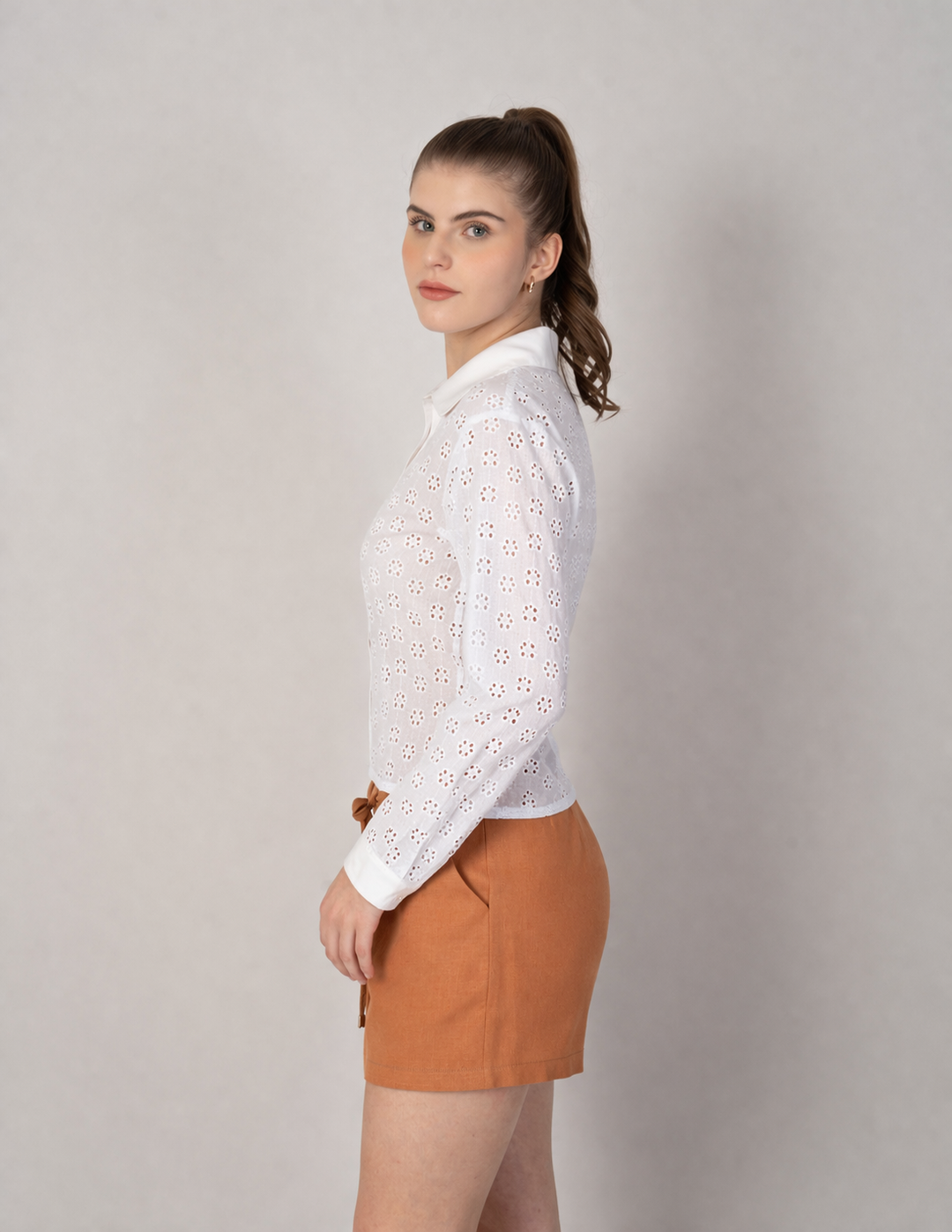 Blusa tipo camisera de algodón