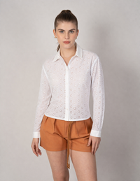 Blusa tipo camisera de algodón