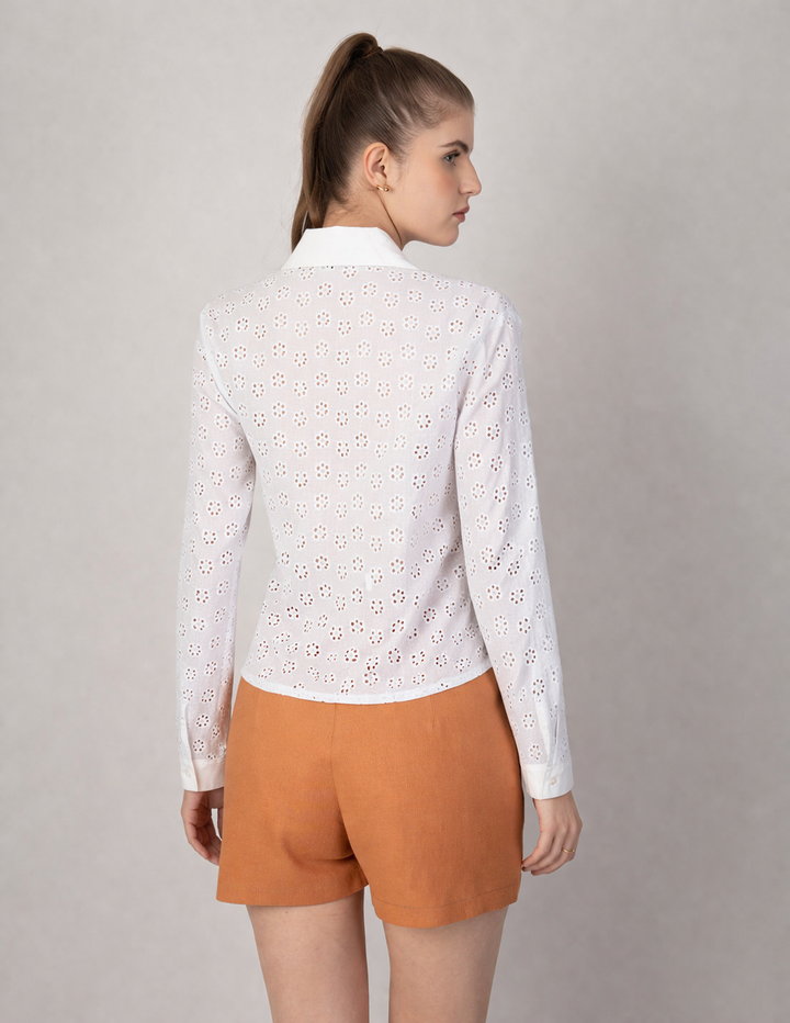 Blusa tipo camisera de algodón