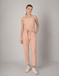 Jumpsuit largo sin mangas (disponible en rosa y amarillo)
