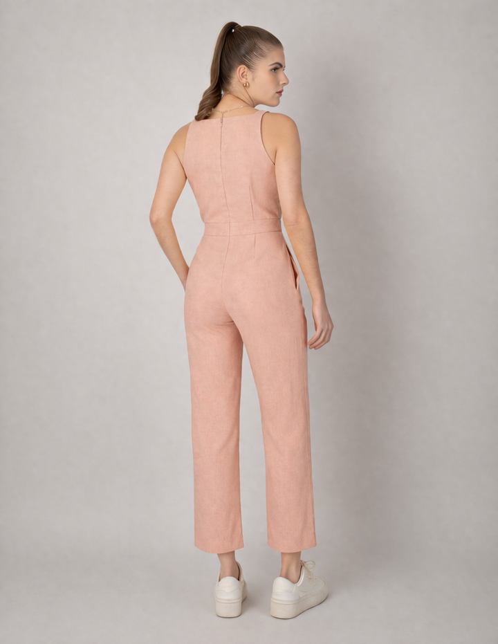 Jumpsuit largo sin mangas (disponible en rosa y amarillo)