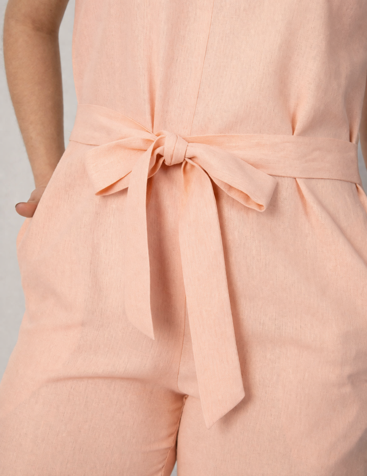 Jumpsuit largo sin mangas (disponible en rosa y amarillo)