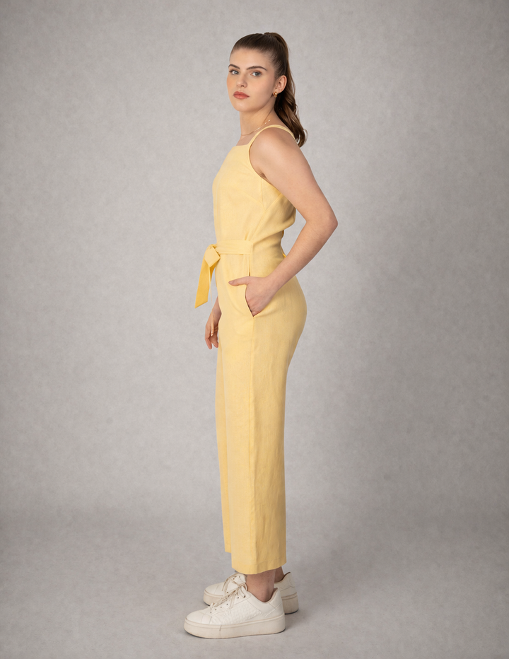 Jumpsuit largo sin mangas (disponible en rosa y amarillo)