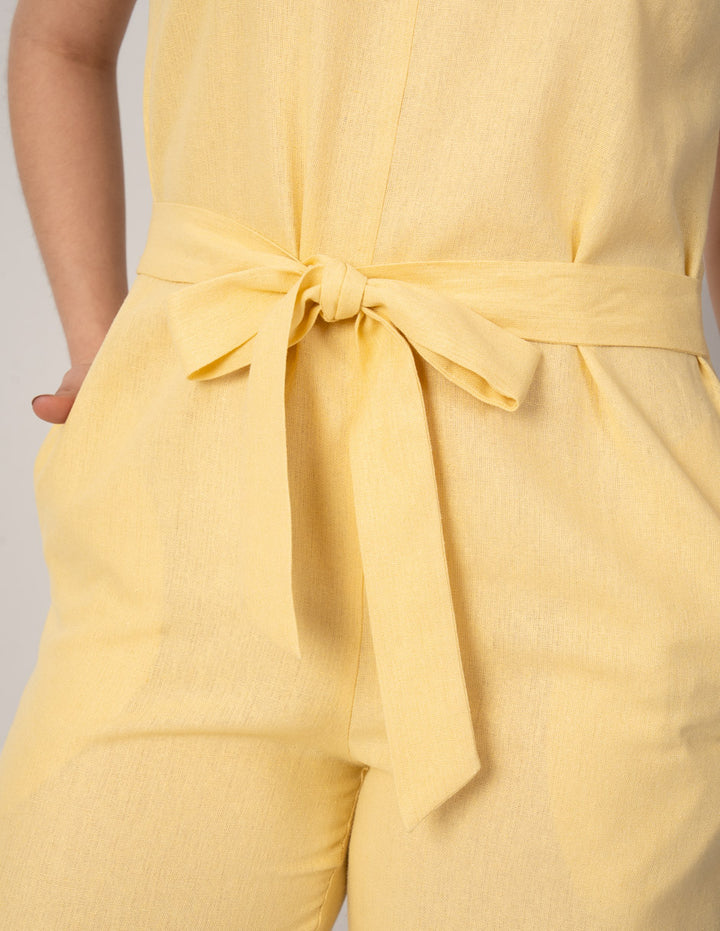 Jumpsuit largo sin mangas (disponible en rosa y amarillo)
