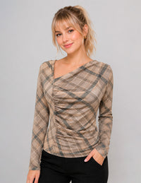 Blusa estampada de manga larga