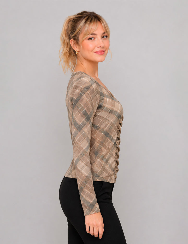 Blusa estampada de manga larga