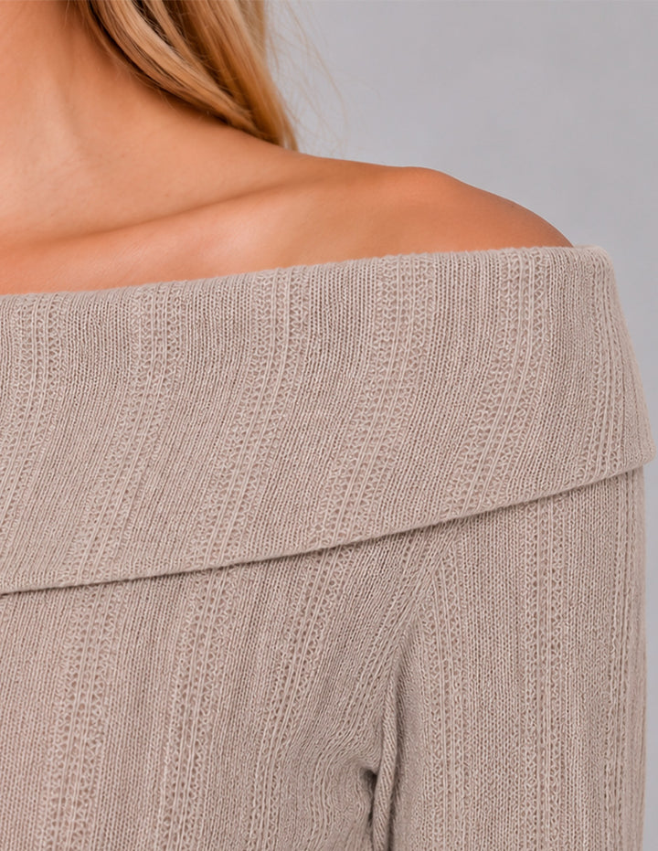 Blusa beige off shoulders