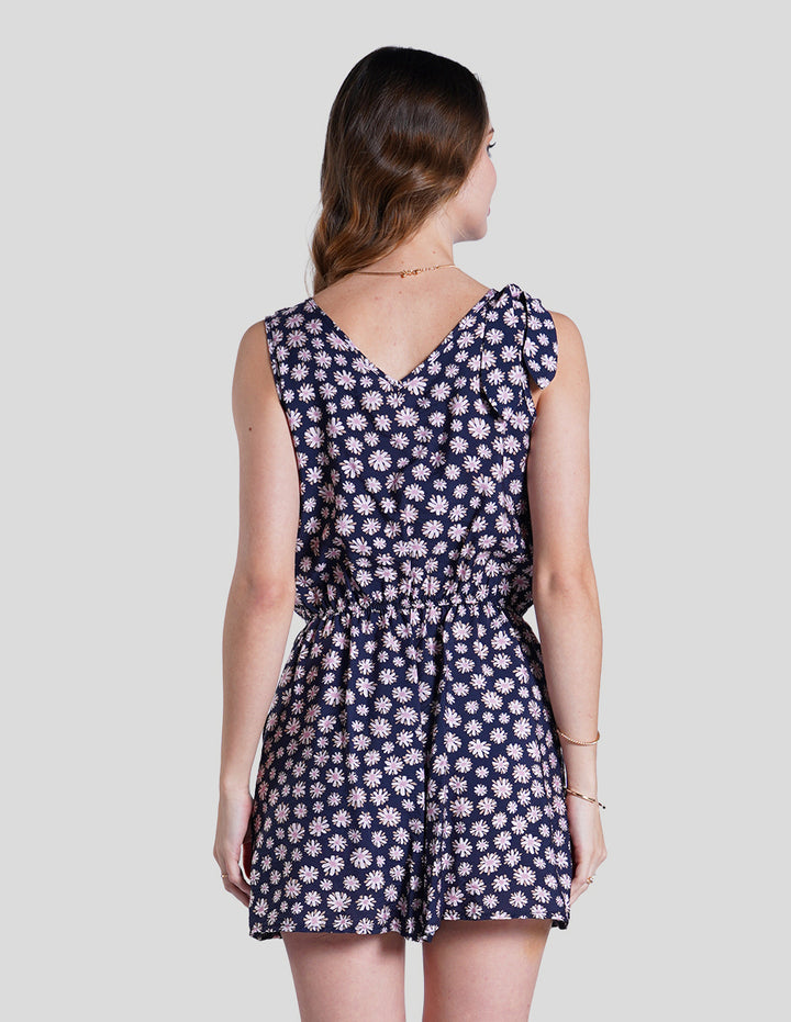 Jumpsuit corto estampado sin mangas