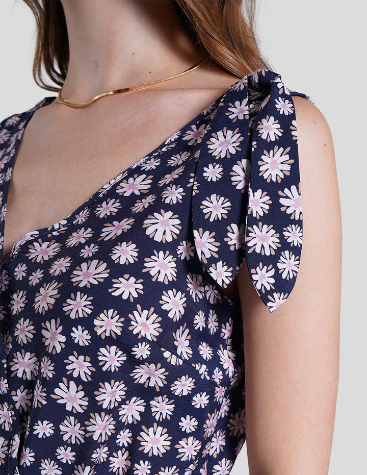 Jumpsuit corto estampado sin mangas
