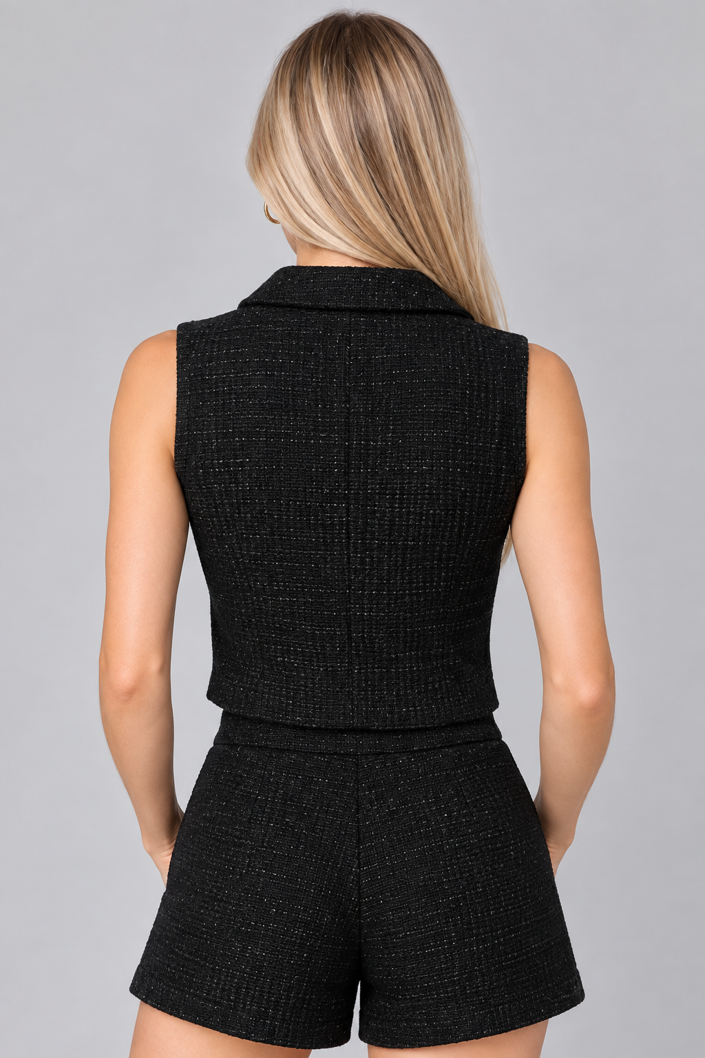 Chaleco negro de vestir (conjunto)