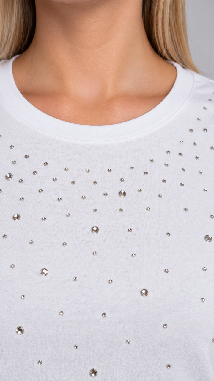 Blusa blanca de manga corta