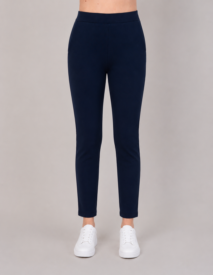 Pantalón de talle alto (disponible en azul y gris)