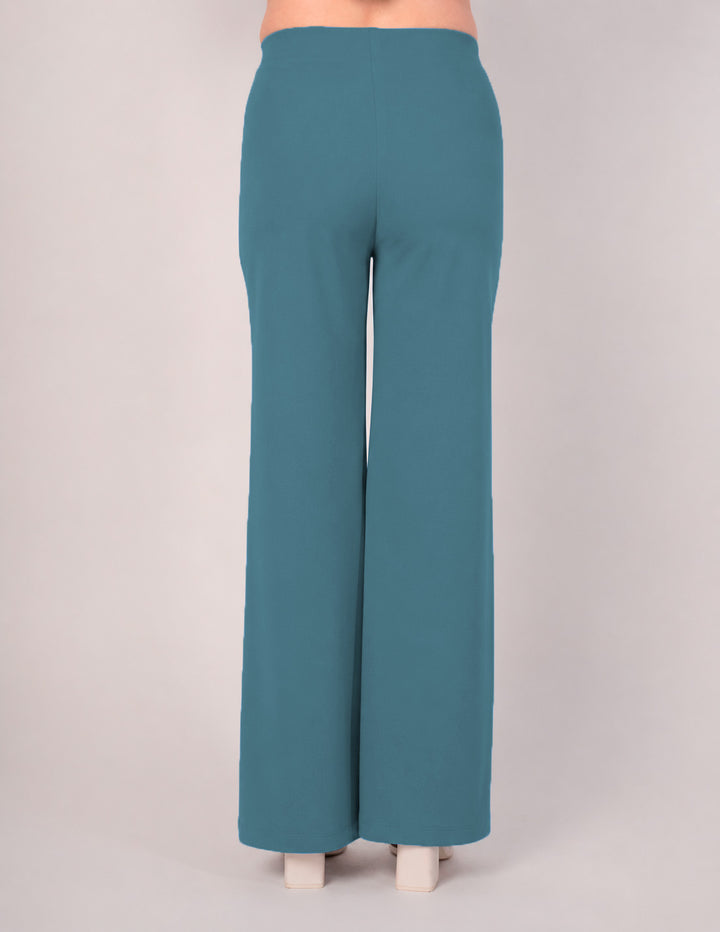 Pantalón de vestir azul denim a la cintura