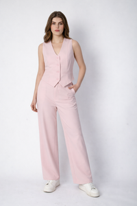 Chaleco rosa de vestir (Conjunto)