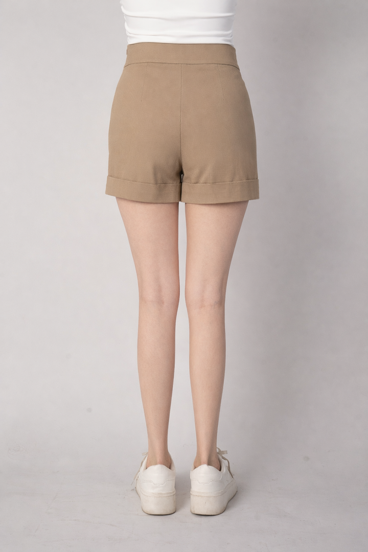 Short de vestir café