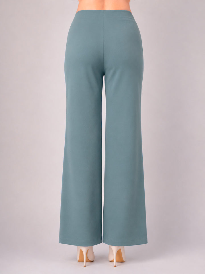 Pantalón de vestir azul denim a la cintura