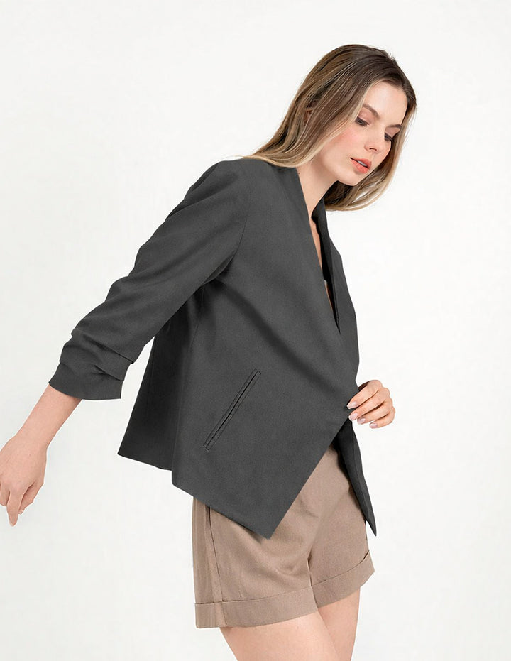 Saco de vestir manga 3/4 con ligero strech (negro, beige y gris)