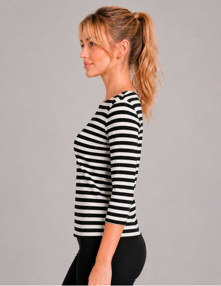 Blusa de rayas mangas 3/4
