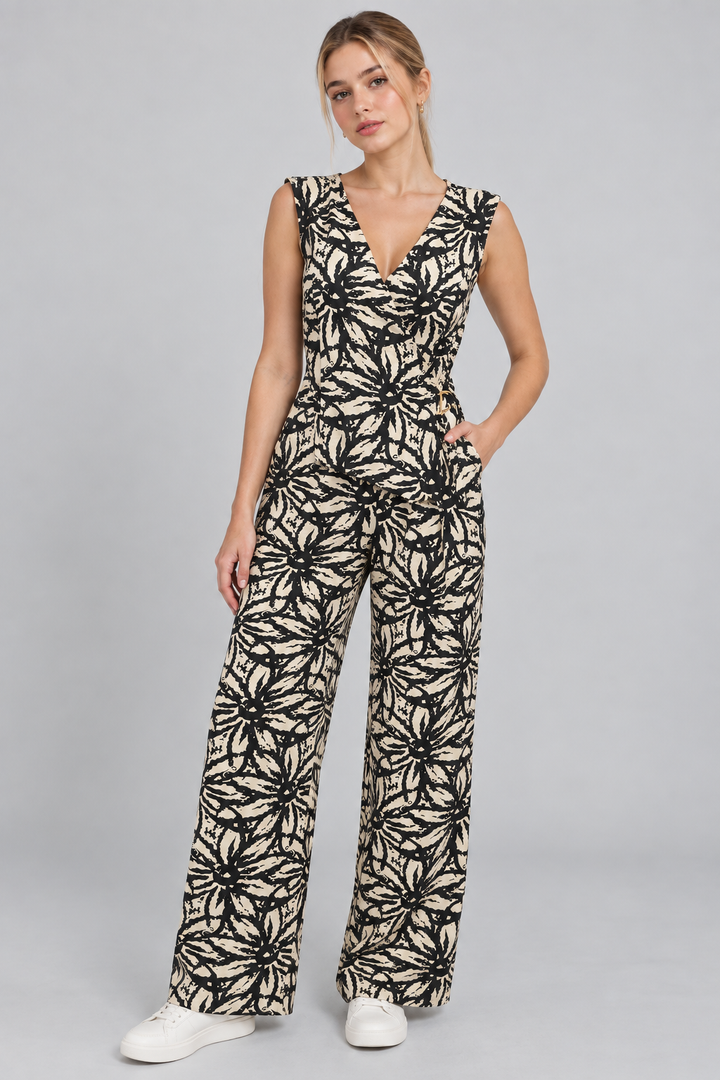 Jumpsuit bicolor largo de vestir