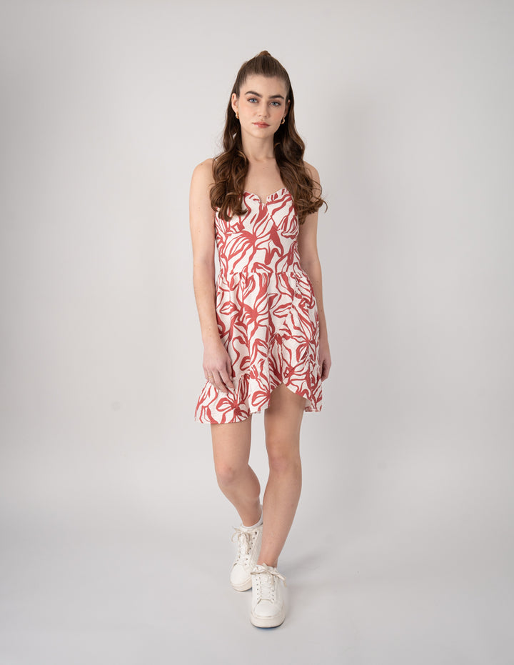 Vestido corto estampado