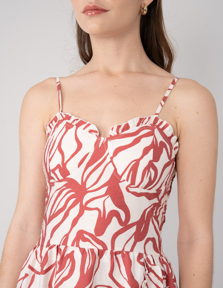 Vestido corto estampado