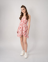 Vestido corto estampado