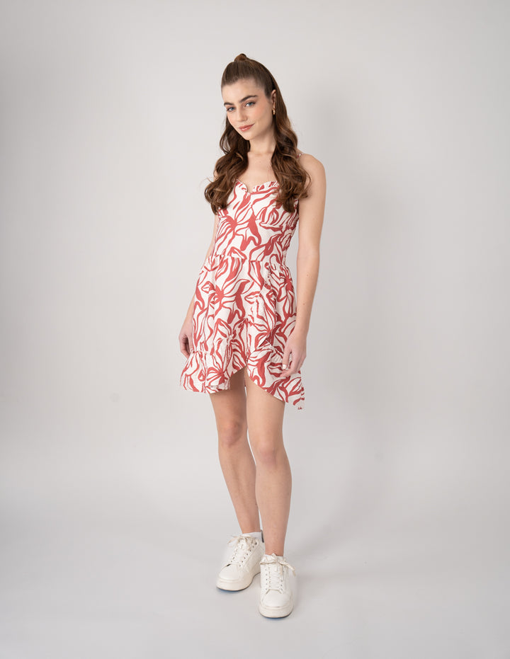 Vestido corto estampado