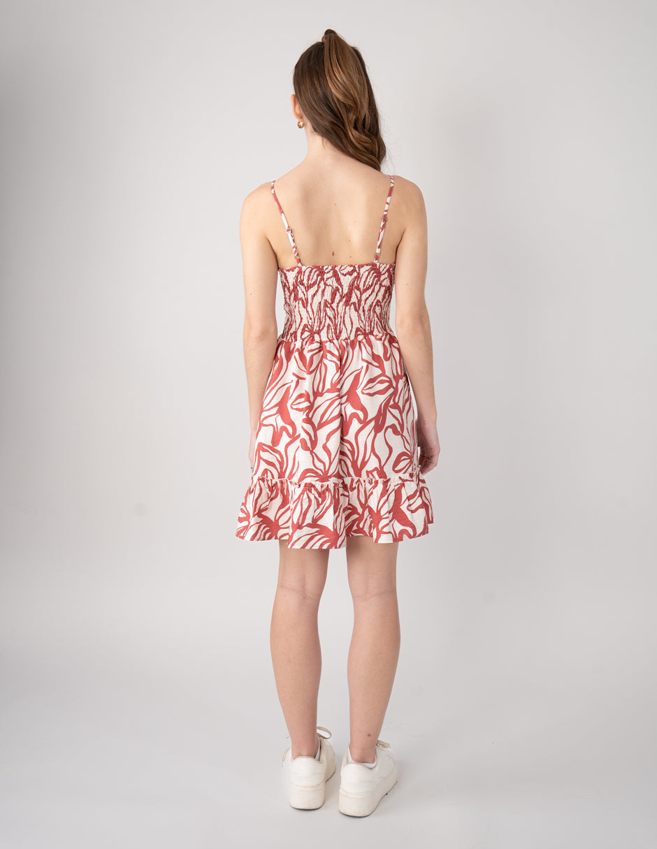 Vestido corto estampado