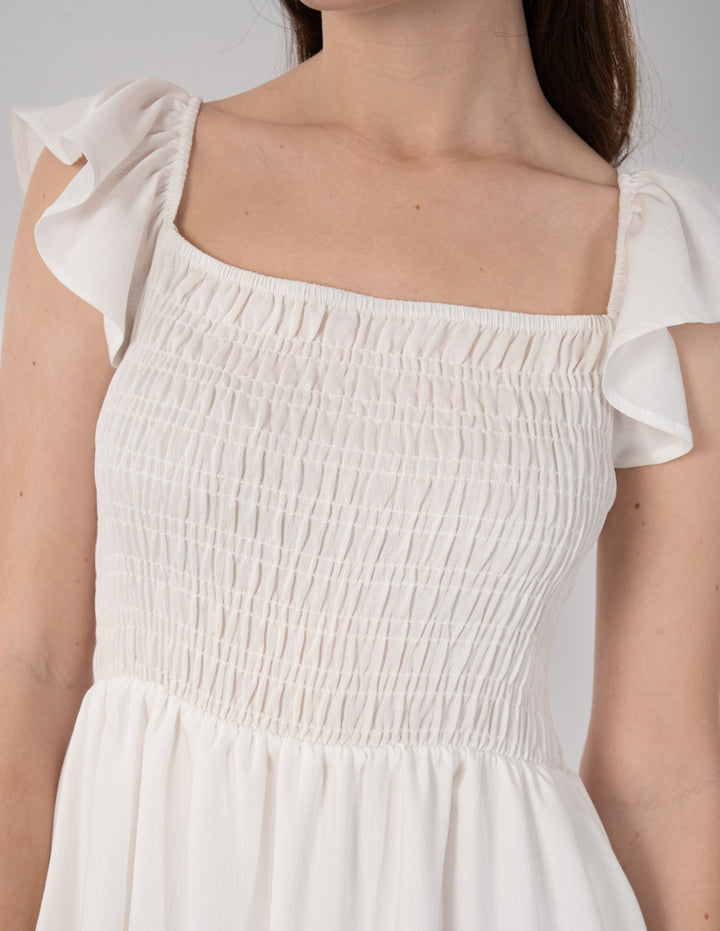 Vestido blanco estampado floral