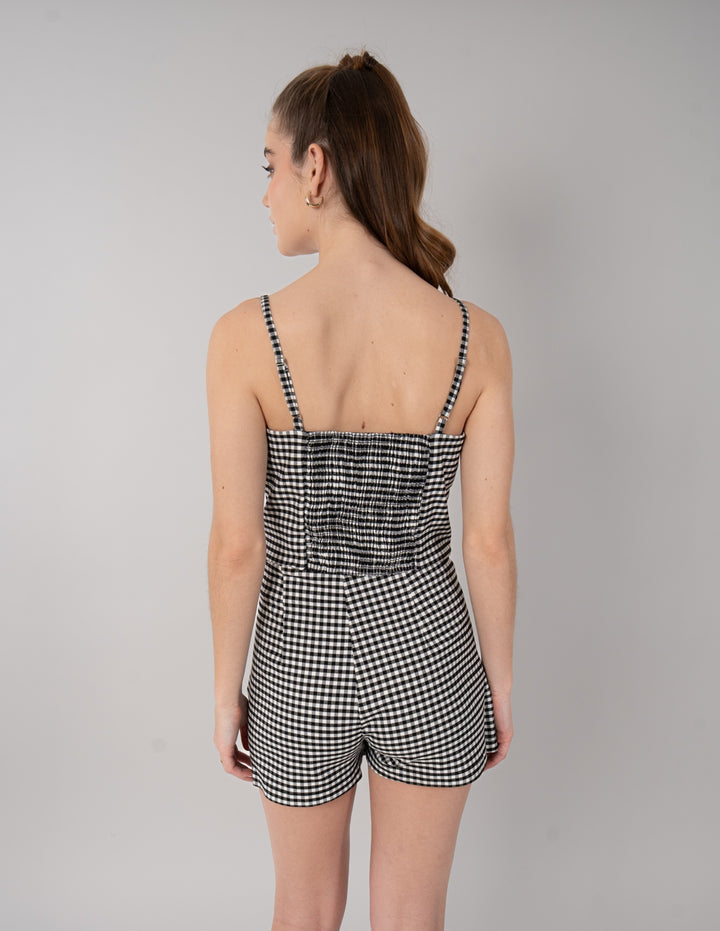 Blusa tipo top de diseño de cuadros (Conjunto)