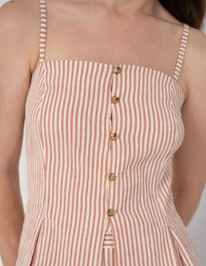 Top estampado con botones (Conjunto)