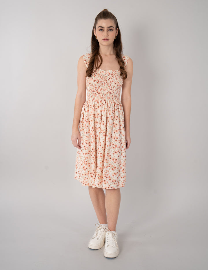 Vestido estampado sin mangas