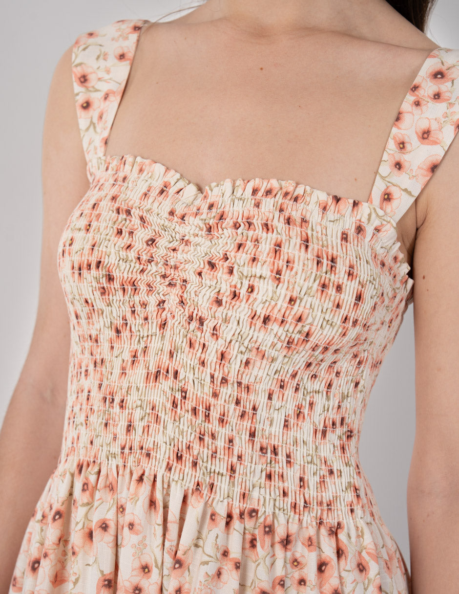 Vestido estampado sin mangas