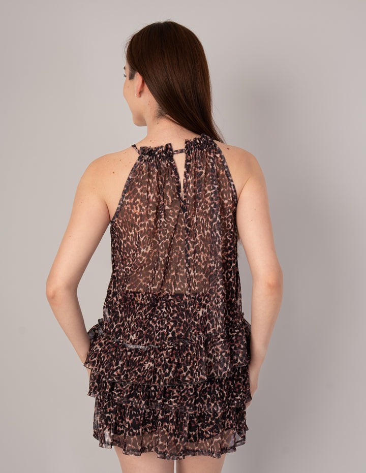 Blusa animal print sin mangas (Conjunto)