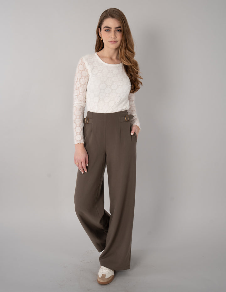 Blusa ivory de manga larga