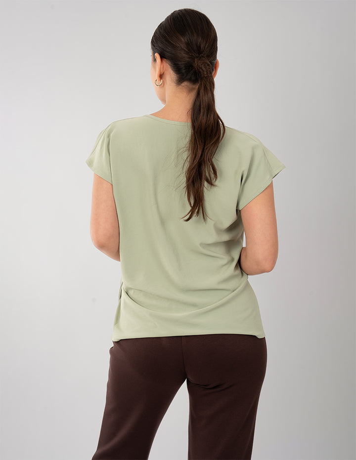 Blusa verde agua con cinta