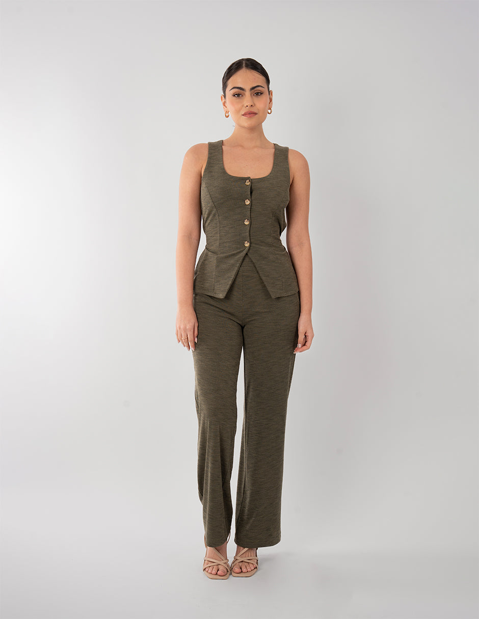 Pantalón de vestir verde olivo