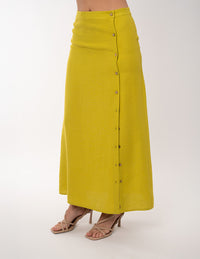 Falda amarilla larga (Conjunto)