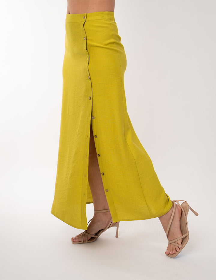 Falda amarilla larga (Conjunto)