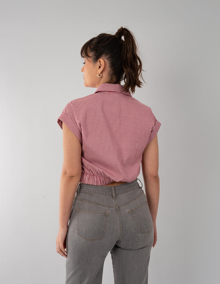 Camisa de Cuadros Crop Top