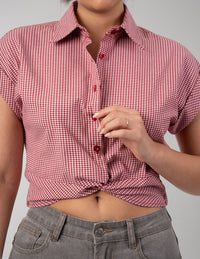 Camisa de Cuadros Crop Top
