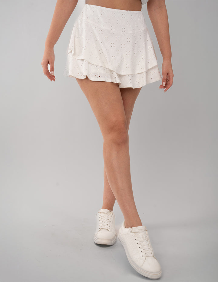 Short falda ivory (Conjunto)